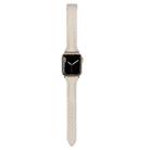 For Apple Watch 46mm / 49mm / 45mm / 44mm Kalebol Diamond Pattern Magnetic Buckle Leather Strap(Starlight) - 3
