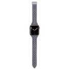 For Apple Watch 42mm / 41mm / 40mm / 38mm Kalebol Diamond Pattern Magnetic Buckle Leather Strap(Mud Grey) - 3
