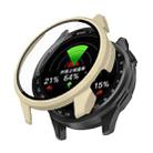 For Garmin Approach S50 Tempered Film Integrated PC Watch Protective Case(Ivory White) - 1