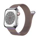 For Apple Watch 42mm / 41mm / 40mm / 38mm Kalebol Semi-round Tail Milan Stainless Steel Strap(Pink Purple) - 1