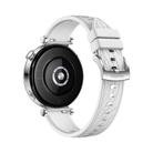Kalebol 18mm Universal Textured Silicone Silver Buckle Strap(White) - 2