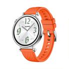 Kalebol 18mm Universal Textured Silicone Silver Buckle Strap(Orange) - 1