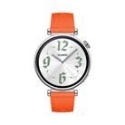 Kalebol 18mm Universal Textured Silicone Silver Buckle Strap(Orange) - 3