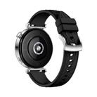 Kalebol 18mm Universal Textured Silicone Silver Buckle Strap(Black) - 2