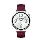 Kalebol 18mm Universal Textured Silicone Silver Buckle Strap(Wine Red) - 3