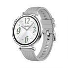 Kalebol 18mm Universal Textured Silicone Silver Buckle Strap(Light Grey) - 1
