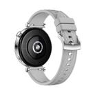 Kalebol 18mm Universal Textured Silicone Silver Buckle Strap(Light Grey) - 2