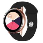 Kalebol 18mm Universal Reverse Buckle Silicone Watch Band(Black) - 1