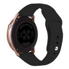 Kalebol 20mm Universal Reverse Buckle Silicone Watch Band(Black) - 2