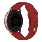 Kalebol 20mm Universal Reverse Buckle Silicone Watch Band(Rose Red) - 2