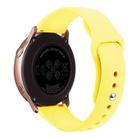 Kalebol 20mm Universal Reverse Buckle Silicone Watch Band(Yellow) - 2