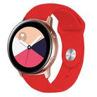 Kalebol 20mm Universal Reverse Buckle Silicone Watch Band(Red) - 1