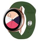 Kalebol 20mm Universal Reverse Buckle Silicone Watch Band(Pine Green) - 1