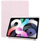 For iPad Air 2022 / 2020 10.9 ZGA Genre Series Y-Fold Leather Tablet Case with Pen Slot(Pink) - 1