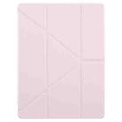 For iPad Air 2022 / 2020 10.9 ZGA Genre Series Y-Fold Leather Tablet Case with Pen Slot(Pink) - 2