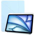 For iPad Air 11 2025 / 2024 ZGA Genre Series Y-Fold Leather Tablet Case with Pen Slot(Blue) - 1