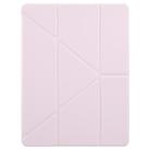 For iPad Air 13 2025 / 2024 / Pro 12.9 ZGA Genre Series Y-Fold Leather Tablet Case with Pen Slot(Pink) - 2
