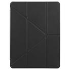 For iPad Air 13 2025 / 2024 / Pro 12.9 ZGA Genre Series Y-Fold Leather Tablet Case with Pen Slot(Black) - 2