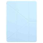 For iPad mini 6 / mini 2024 ZGA Genre Series Y-Fold Leather Tablet Case with Pen Slot(Blue) - 2