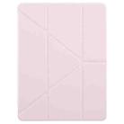 For iPad 10.2 2021 / Air 10.5 ZGA Genre Series Y-Fold Leather Tablet Case with Pen Slot(Pink) - 2