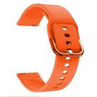 Kalebol 22mm Universal Flat Head Buckle Silicone Watch Band(Orange) - 3