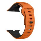For Apple Watch 46mm / 49mm / 45mm / 44mm Kalebol Wave Reverse Buckle Two-color Silicone Strap(Orange Black) - 3