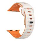 For Apple Watch 46mm / 49mm / 45mm / 44mm Kalebol Wave Reverse Buckle Two-color Silicone Strap(Starlight Orange) - 3