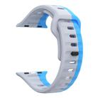 For Apple Watch 46mm / 49mm / 45mm / 44mm Kalebol Wave Reverse Buckle Two-color Silicone Strap(Wild Path Grey Blue) - 3