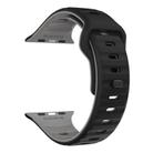 For Apple Watch 42mm / 41mm / 40mm / 38mm Kalebol Wave Reverse Buckle Two-color Silicone Strap(Black Grey) - 3