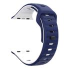 For Apple Watch 42mm / 41mm / 40mm / 38mm Kalebol Wave Reverse Buckle Two-color Silicone Strap(Midnight Blue White) - 3