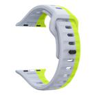 For Apple Watch 42mm / 41mm / 40mm / 38mm Kalebol Wave Reverse Buckle Two-color Silicone Strap(Wild Path Grey Green) - 3