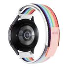 Kalebol 20mm Universal Nylon Loop Fastener Watch Band(White Rainbow) - 2