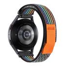 Kalebol 20mm Universal Nylon Loop Fastener Watch Band(Black Rainbow) - 2
