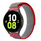 Kalebol 20mm Universal Nylon Loop Fastener Watch Band(Red Grey) - 1