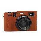 For FUJIFILM X100VI Litchi Texture Soft Silicone Protective Case(Brown) - 2