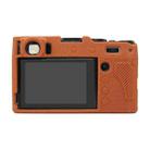 For FUJIFILM X100VI Litchi Texture Soft Silicone Protective Case(Brown) - 3