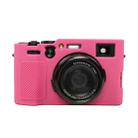 For FUJIFILM X100VI Litchi Texture Soft Silicone Protective Case(Rose Red) - 2