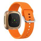Kalebol Pin Buckle Silicone Watch Band For Fitbit Versa 3 / 4(Orange) - 2