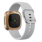 Kalebol Pin Buckle Silicone Watch Band For Fitbit Versa 3 / 4(Grey) - 2