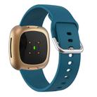 Kalebol Pin Buckle Silicone Watch Band For Fitbit Versa 3 / 4(Dark Green) - 2