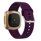 Kalebol Pin Buckle Silicone Watch Band For Fitbit Versa 3 / 4(Dark Purple) - 2
