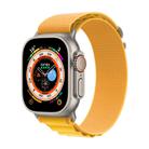 For Apple Watch 46mm / 49mm / 45mm / 44mm Kalebol Aline Nylon Loop Watch Band(Yellow) - 1