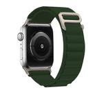 For Apple Watch 46mm / 49mm / 45mm / 44mm Kalebol Aline Nylon Loop Watch Band(Army Green) - 2