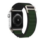 For Apple Watch 46mm / 49mm / 45mm / 44mm Kalebol Aline Nylon Loop Watch Band(Green+Black) - 2