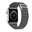 For Apple Watch 46mm / 49mm / 45mm / 44mm Kalebol Aline Nylon Loop Watch Band(Light Grey) - 2