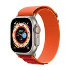 For Apple Watch 46mm / 49mm / 45mm / 44mm Kalebol Aline Nylon Loop Watch Band(Orange+Red) - 1