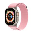 For Apple Watch 46mm / 49mm / 45mm / 44mm Kalebol Aline Nylon Loop Watch Band(Pink Gradient) - 1