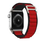 For Apple Watch 46mm / 49mm / 45mm / 44mm Kalebol Aline Nylon Loop Watch Band(Black+Red) - 2
