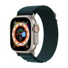 For Apple Watch 42mm / 41mm / 40mm / 38mm Kalebol Aline Nylon Loop Watch Band(Dark Green) - 1