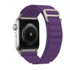 For Apple Watch 42mm / 41mm / 40mm / 38mm Kalebol Aline Nylon Loop Watch Band(Dark Purple) - 2